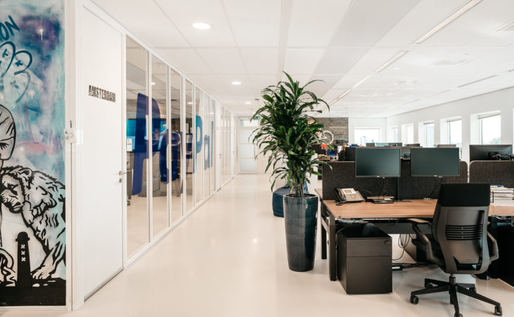 Bedrijfswaarden geïntegreerd in fit-out PayPal