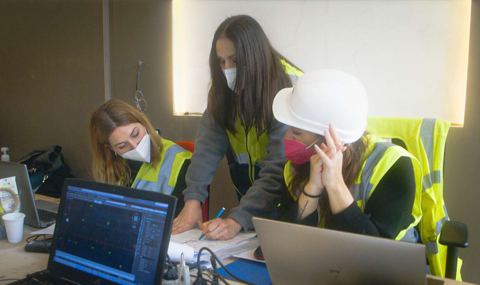 The Tétris team at work at Hotel Regno, Rome